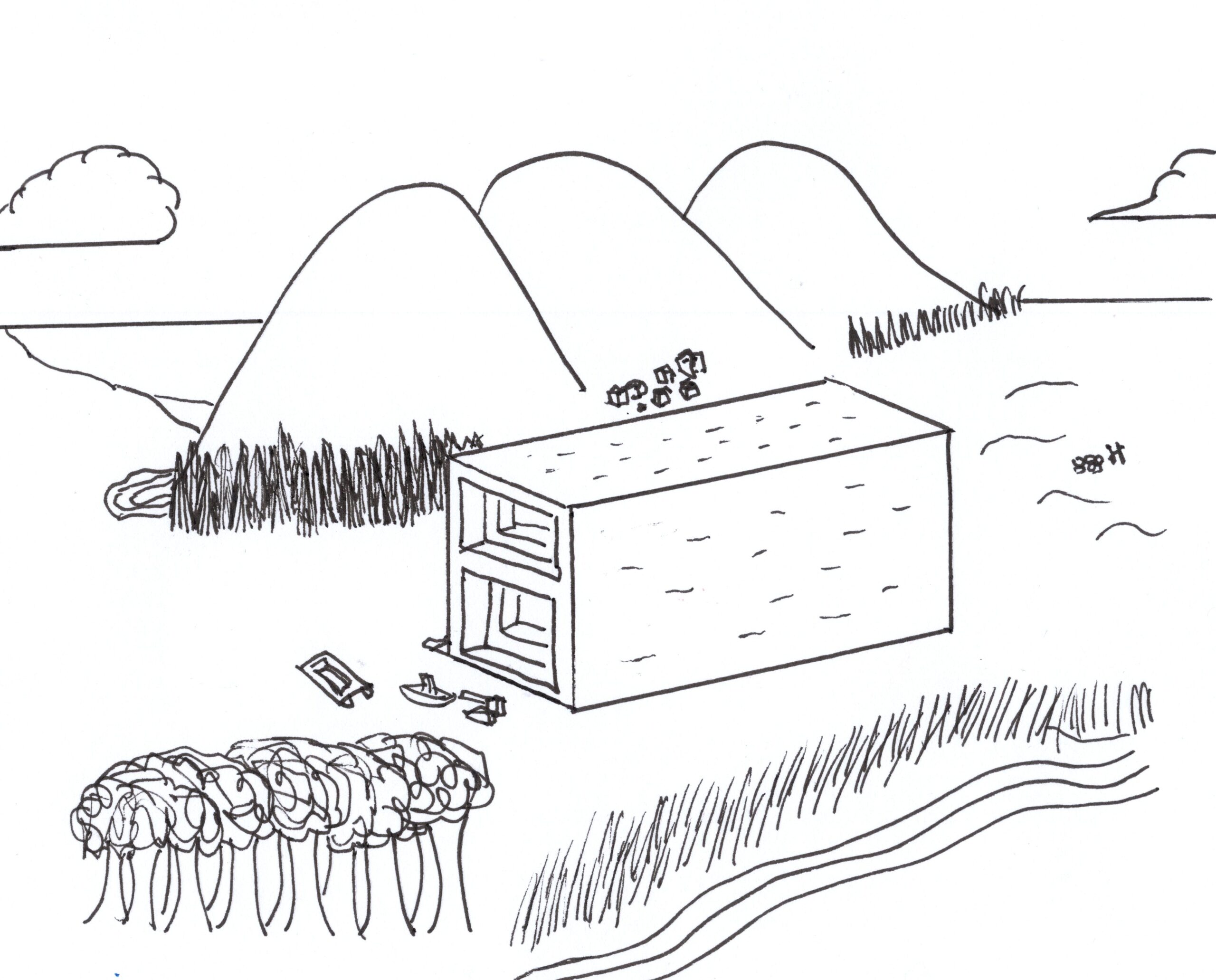 Schepping van de eerste baksteen