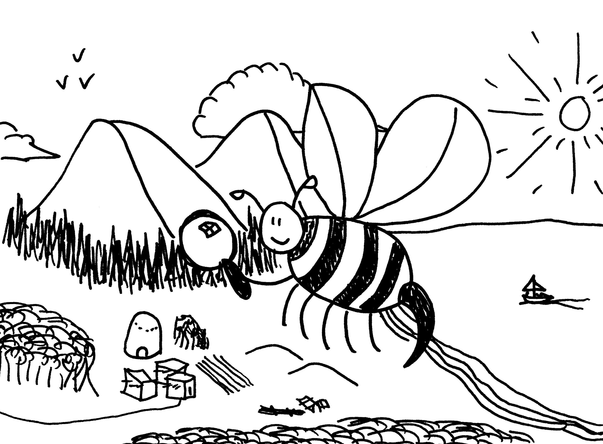 De bij zoekt naar Telipinu